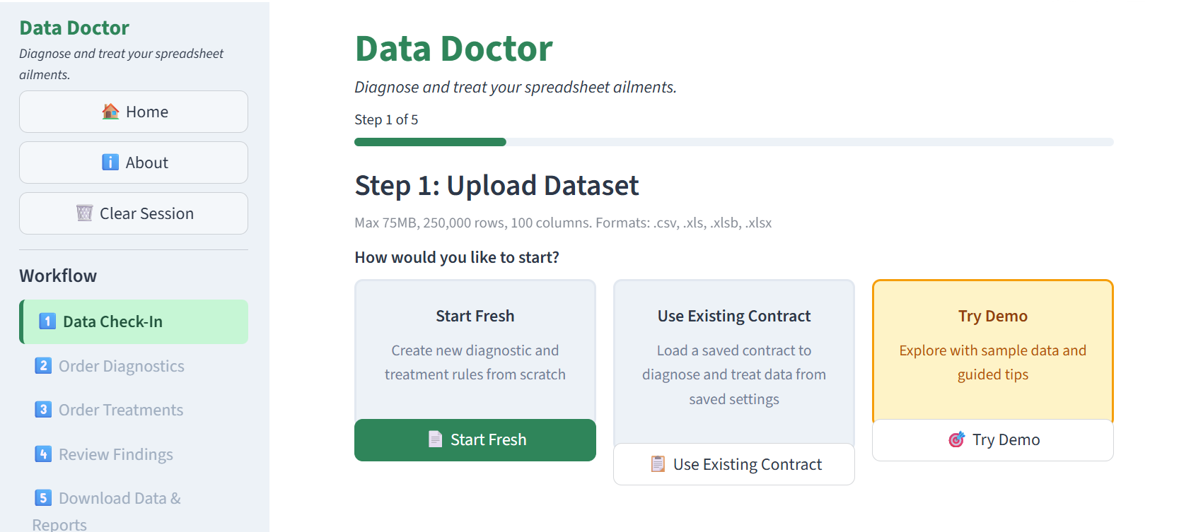 Data Doctor homepage