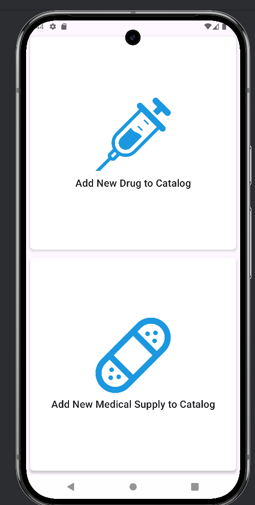 Add item menu - drug or supply