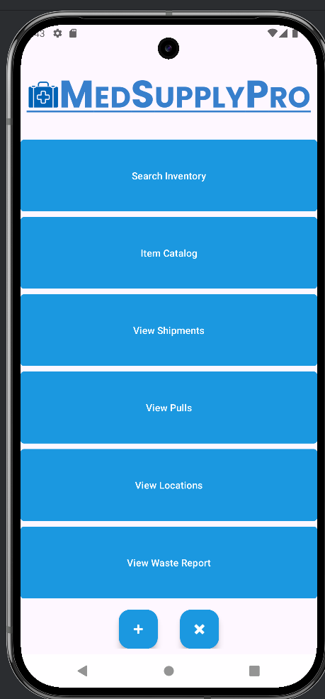 MedSupplyPro app landing page