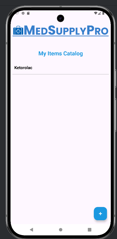 Item catalog list view